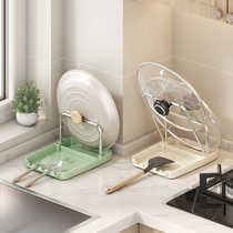Pot lid rack countertop sitting kitchen pot lid artifact multi-functional storage rack household storage spatula rack