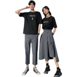 Парная одежда для влюбленных, брендовая летняя одежда, небольшая дизайнерская футболка с коротким рукавом, юбка, комплект, французский стиль, в корейском стиле, тренд сезона