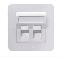 Compel inclined mouth 86 double hole panel 8-1859168-1 network module AMP RJ45 blank transparent dustproof