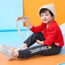 Little bear childrens clothing boys and childrens pants boys winter trousers baby windproof mouth cotton pants thick sandwich warm pants