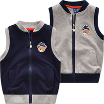 Comfortable Spring and Autumn New Korean childrens clothing casual boy vest bear bear waistcoat childrens top