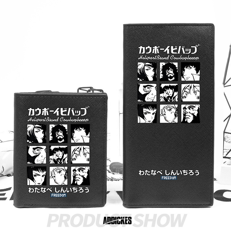 Japanese Anime Spike Cowboy Bebop Merchandise Badge, Two-In-One Short Wallet and Card Holder for Men