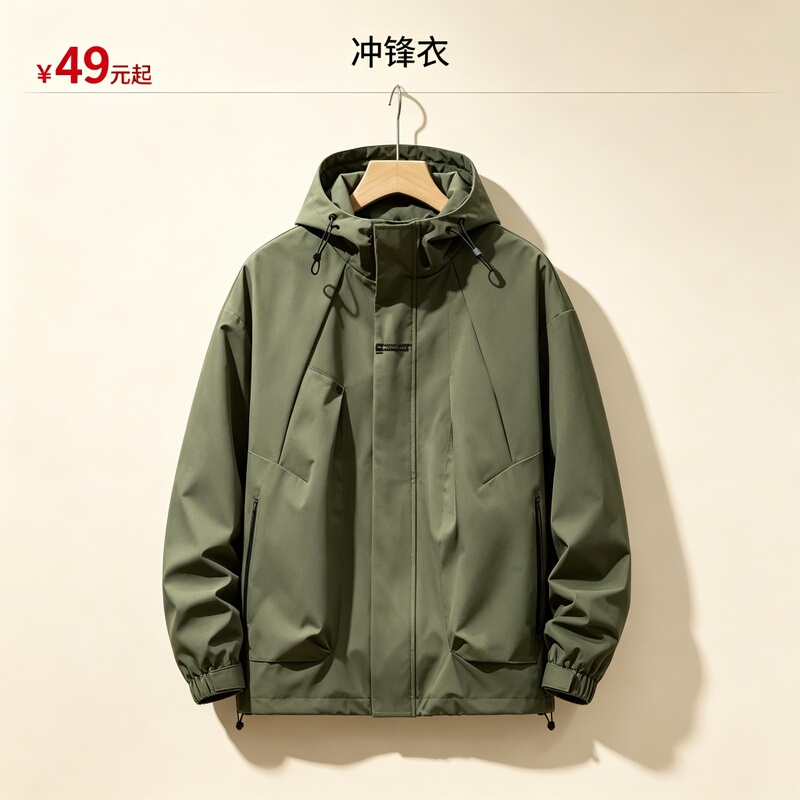 Hooded Spring, Autumn, and Winter Loose-Fitting Jacket, Waterproof, Windproof, Breathable, Outdoor Mountaineering Wear-Resistant Couple's Jacket