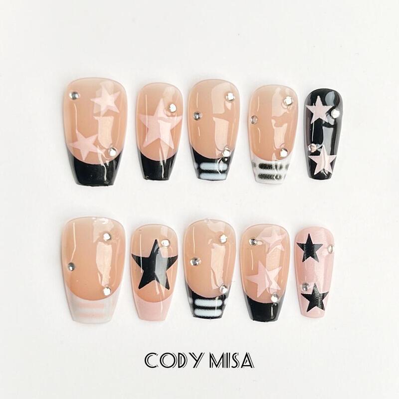 Codymisa Xiangu Hot Girl Wearable Manicure Patch Medium Long Square Finished Fake Nails Removable Daily Easiest for Match Codymisa Xiangu Hot Girl Wearable Manicure Patch Medium Long Square Finished Fake Nails Removable Daily Easiest for Match
