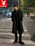 Playboy, длинный шерстяной осенний корейский плащ, средней длины, оверсайз