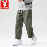 Playboy, хлопковые осенние трендовые флисовые штаны для отдыха, свободный прямой крой, в корейском стиле