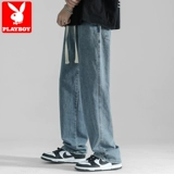 Playboy, светлые осенние демисезонные джинсы, повседневные брюки, свободный прямой крой