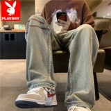 Playboy, осенние летние джинсы, штаны, свободный прямой крой, в американском стиле