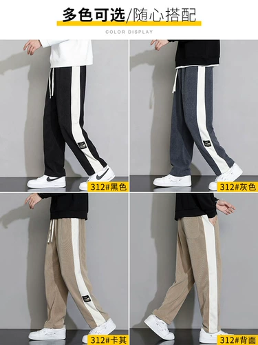 Playboy, осенние демисезонные штаны, повседневные брюки, свободный прямой крой