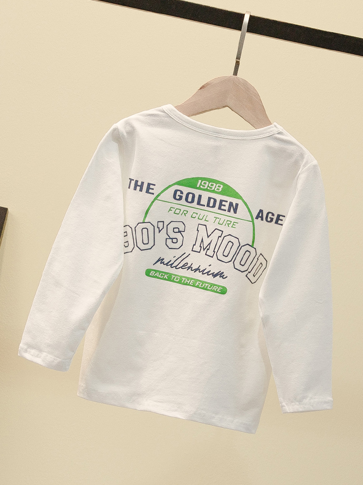 t-shirt trẻ em dài tay áo mùa thu không khí váy baby baby áo khoác 2020 mùa xuân và mùa thu mô hình trẻ em mới của t Han Chao.