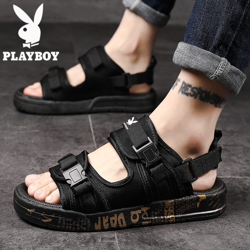 Floral Playboy sandals Men's trends 2022 new Roman cool Drag men casual outwear in summer Vietnamese beach slippers