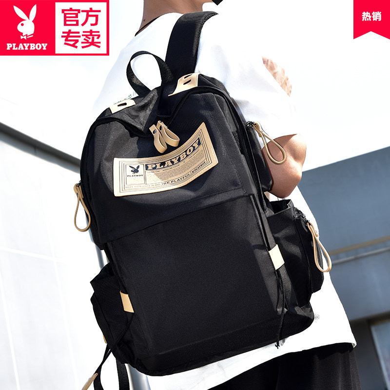Playboy Backpack Men's Backpack Trendy Cool 2022 New Fashion Simple Large-capacity Computer College Student Bag