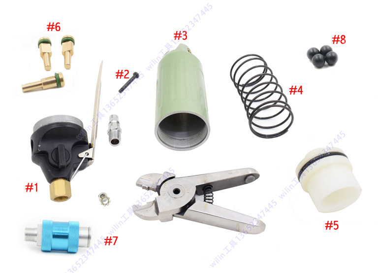 Clamp pliers Pneumatic pliers Cold pliers Pressure pliers Pacifier tool pliers Accessories Switch spring handle piston Copper pin