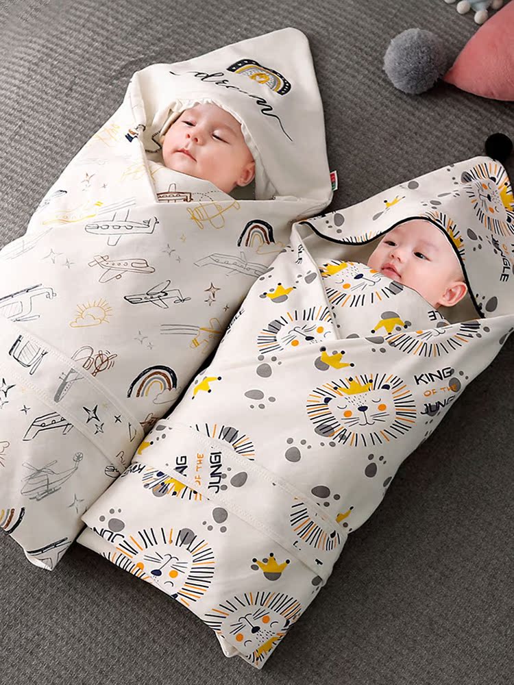 Newborn quilt pure cotton newborn baby hug quilt summer thin section baby supplies spring and autumn quilt delivery room swaddle towel
