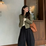 Весенняя дизайнерская модная куртка, 2024 года, в корейском стиле, яркий броский стиль, тренд сезона, в стиле Шанель