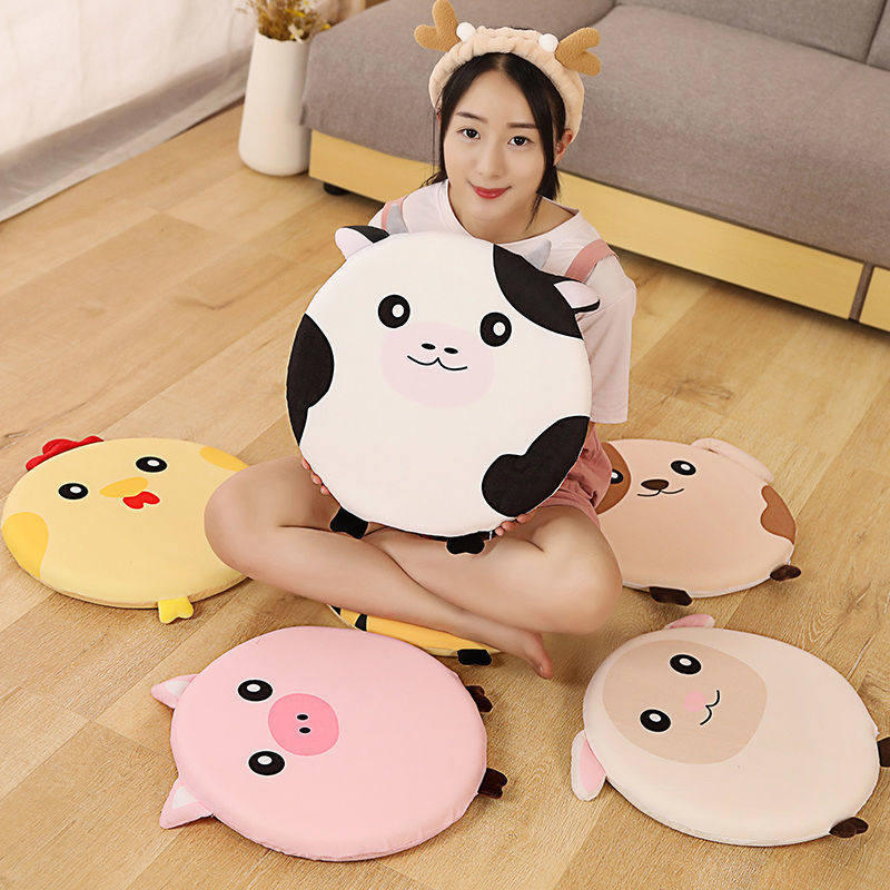 Cartoon memory cotton cushion student classroom chair stool cushion cute dormitory chair cushion summer non-slip butt cushion