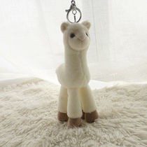 Cartoon color alpaca key chain plush creative long-legged grass mud horse doll catch doll doll bag hanging