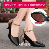 Черный коричневый каблук 6 см (на открытом воздухе дно клей)