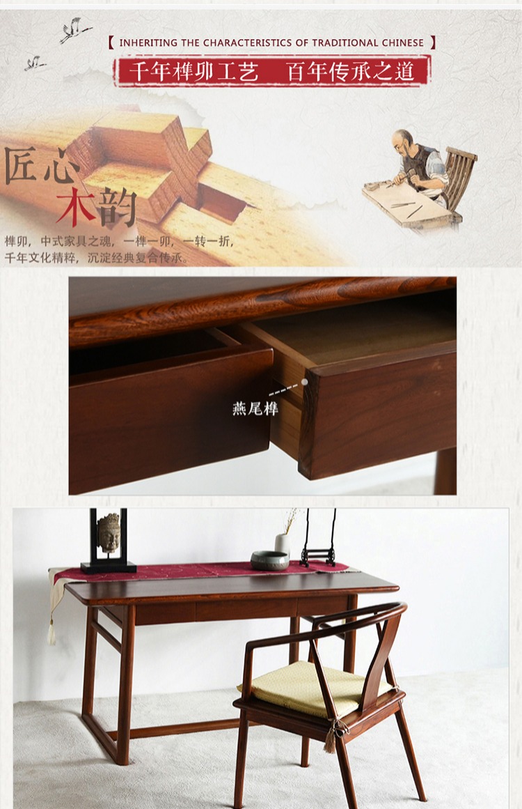 Bàn gỗ rắn mới của Trung Quốc Bàn viết cổ cổ Elm Tranh cổ điển và bàn thư pháp Bàn viết retro - Bộ đồ nội thất sofa gỗ hiện đại