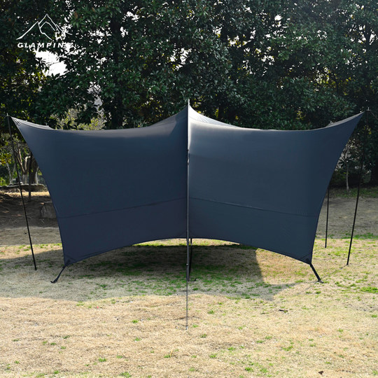 Habi Dawn Dome Canopy Tent Outdoor Camping Extra Large Titanium Silver Black Coating Sunshade Windproof Sun Shelter