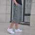 Mùa hè quần béo phần bảy quần nam thể thao rộng quần short trẻ em béo cộng với phân XL quần nhiều túi - Quần short quần jogger nam Quần short