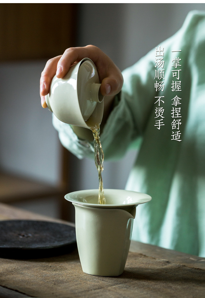 Ultimately responds to little rock tea tureen single jingdezhen with cover three cups to make tea bowl of tea tea set no hot, no