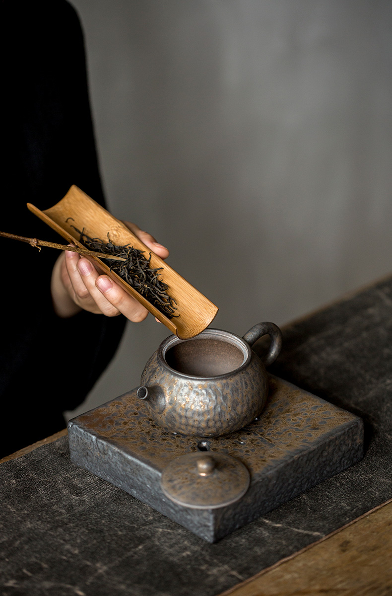 Ultimately responds to antique gold glaze teapot Japanese rough now people make tea by hand the machine ceramic single pot of kung fu tea set