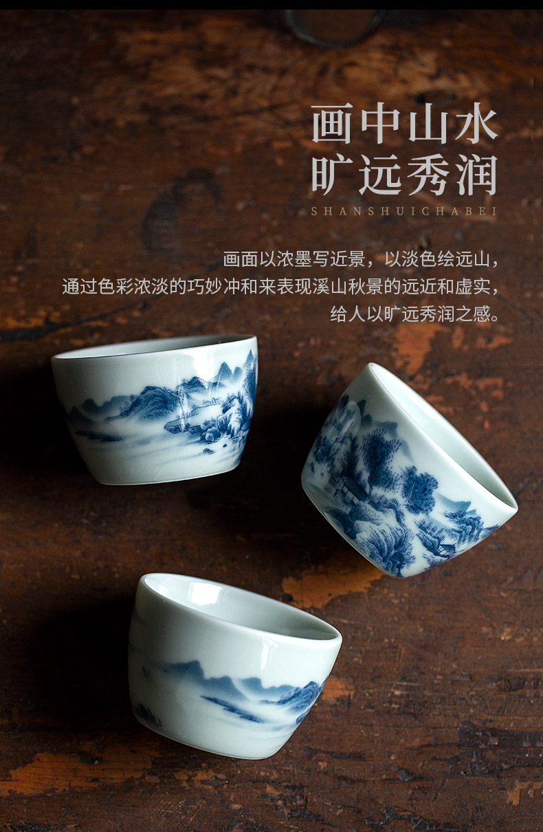 To a home owner drinks per single high - end glair tea cup sample tea cup cup jingdezhen porcelain of a character