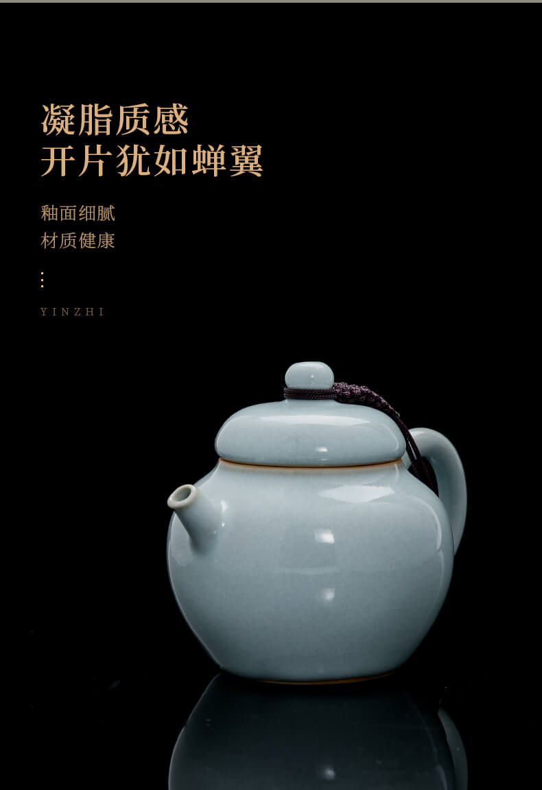 Ultimately responds to up teapot single pot of small open piece of jingdezhen ceramic filter tea household mini kung fu tea set by hand