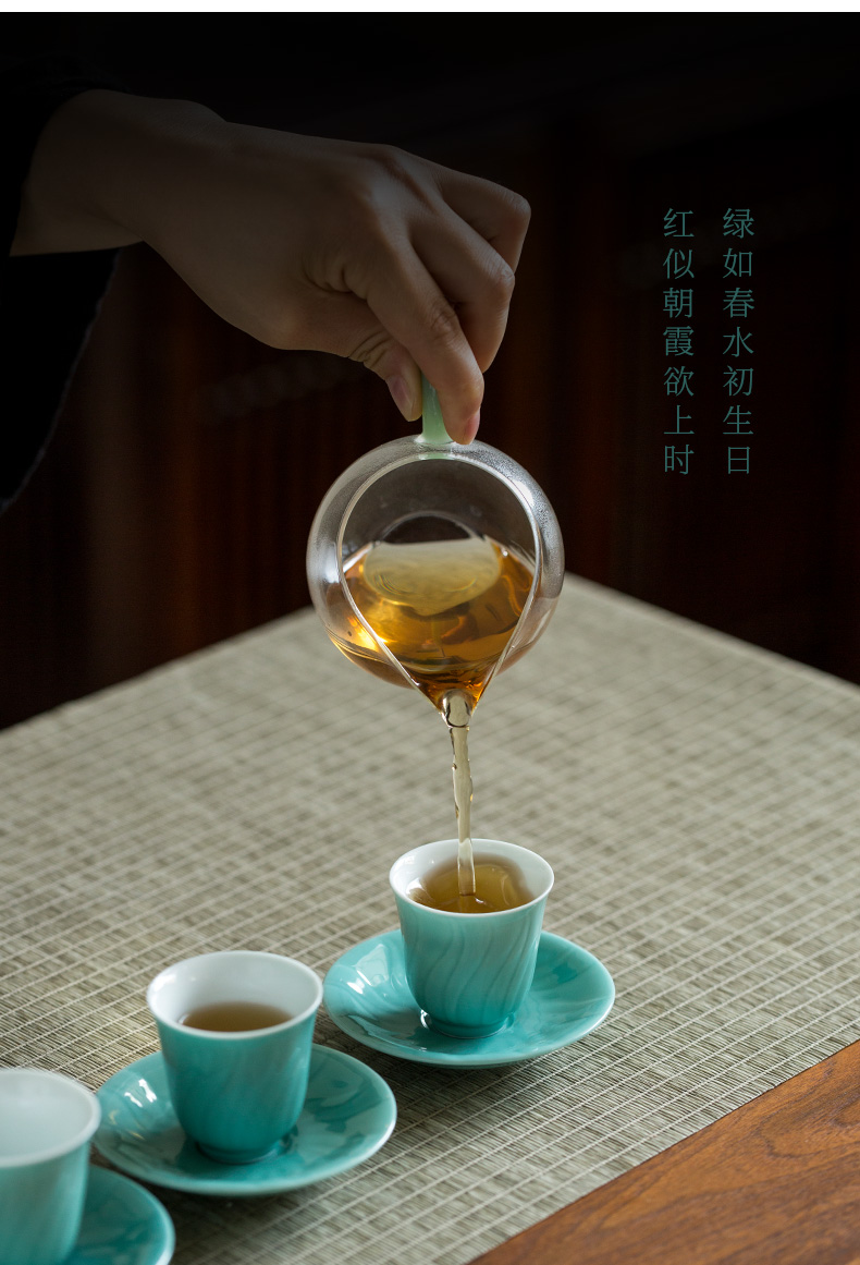 Ultimately responds to ceramic cups manual sample tea cup Japanese large master cup bowl household kung fu tea tea set, cup mat