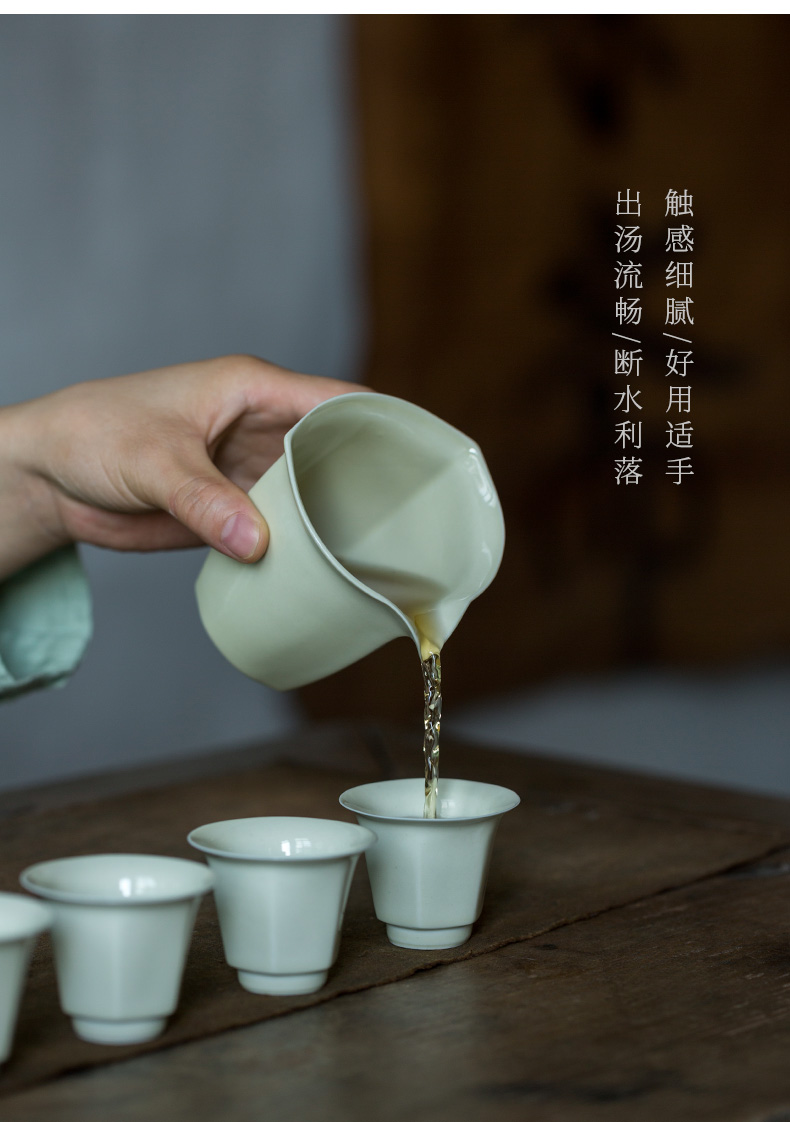 Ultimately responds to the six - party tea ware jingdezhen glaze household ceramics fair keller points and cup without the tea sea kung fu tea set