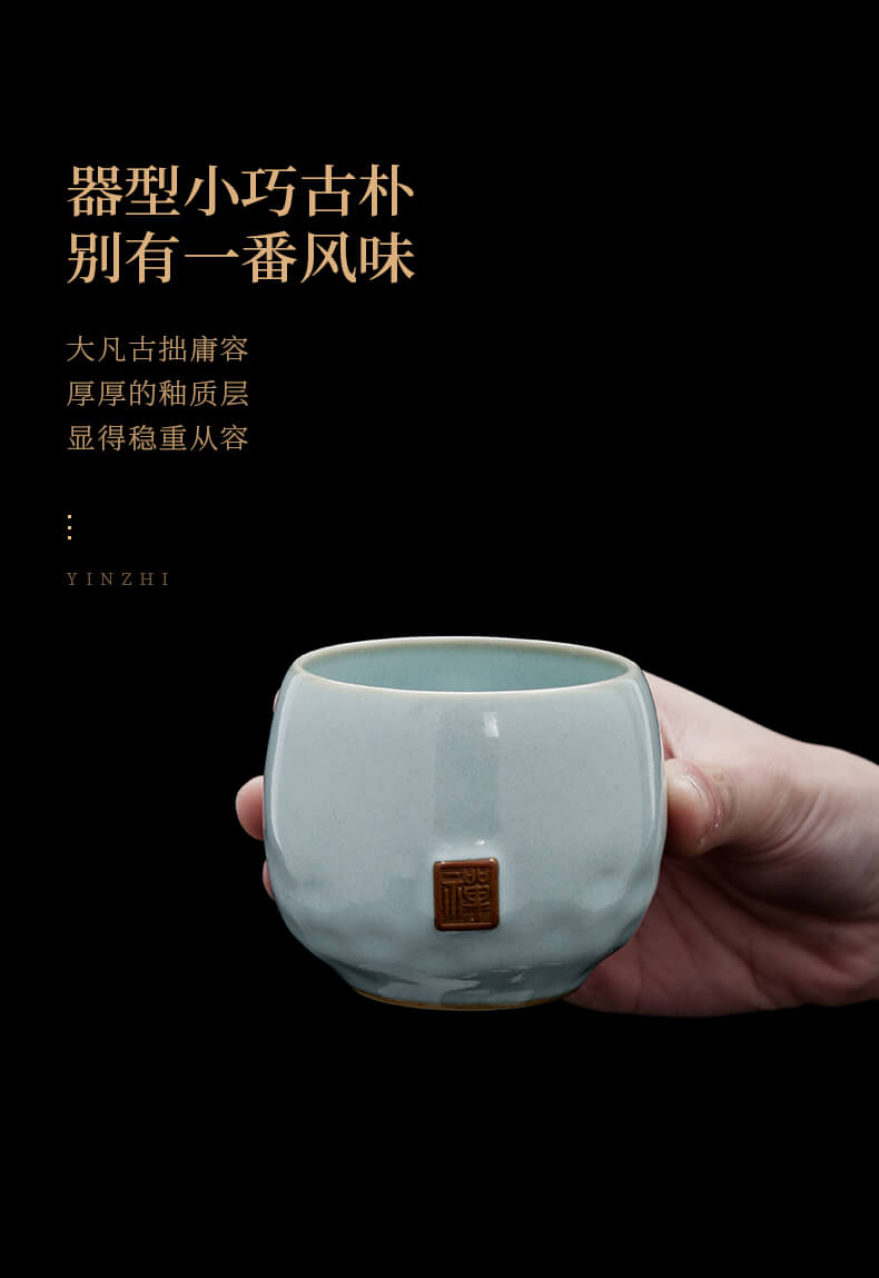 Ultimately responds to up ceramic cups master cup single CPU slicing can raise large sample tea cup single lamp that kung fu tea cups