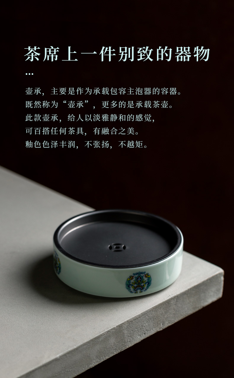 Ultimately responds to high - end glair pot bearing separation of jingdezhen ceramic cups tureen pot of water dry terms tray of tea set