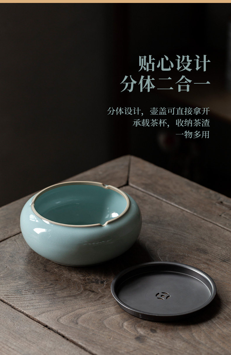 Ultimately responds to high - end porcelain wash to home tea cups zero with large capacity building water water jar with cover large ceramic Chinese style