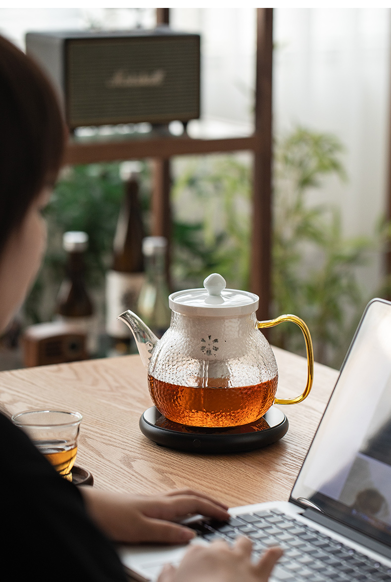 Ultimately responds to steam hammer the teapot glass teapot household single pot pot of high - temperature celadon porcelain bladder separation