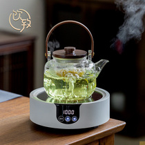 Drinking To Transparent Glass Steam Teapot Teapot Tea Brewing Tea Cooking Dual-use Boiled Tea Oven Special Electric Pottery Stove Tea Set for Home