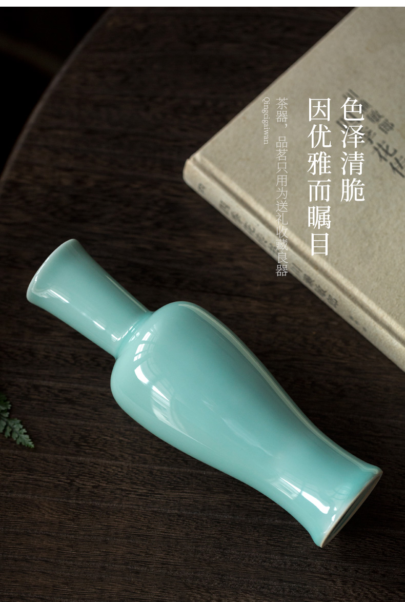 Ultimately responds to celadon vase furnishing articles flower arranging creative contracted sitting room tea table flower implement hydroponic floret bottle ceramic furnishing articles