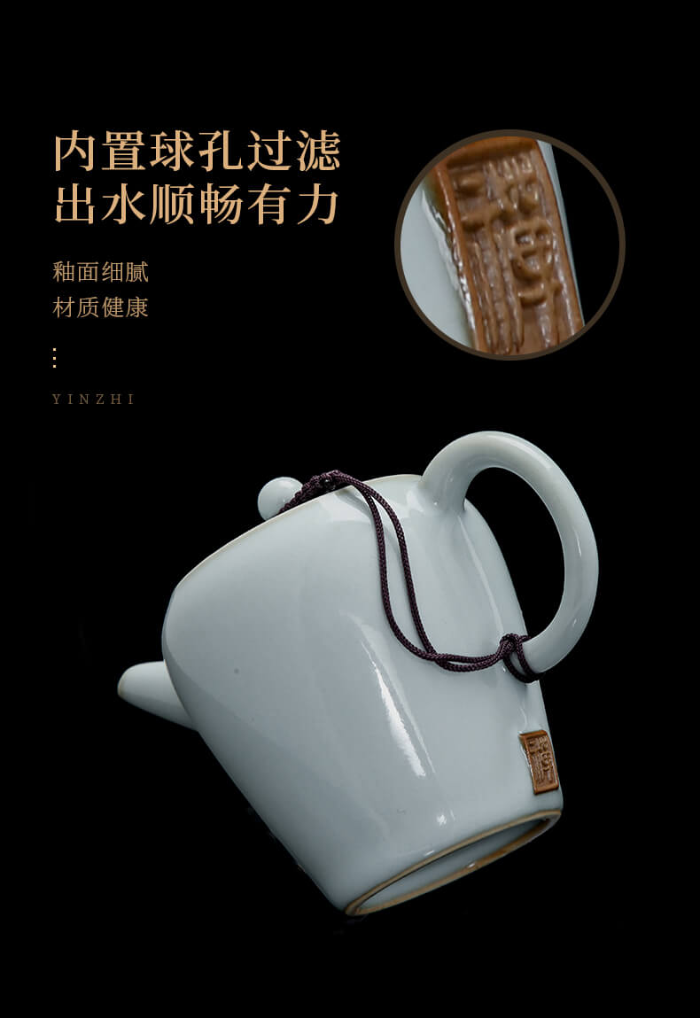 Ultimately responds to up teapot single pot of small open piece of jingdezhen ceramic filter tea household mini kung fu tea set by hand