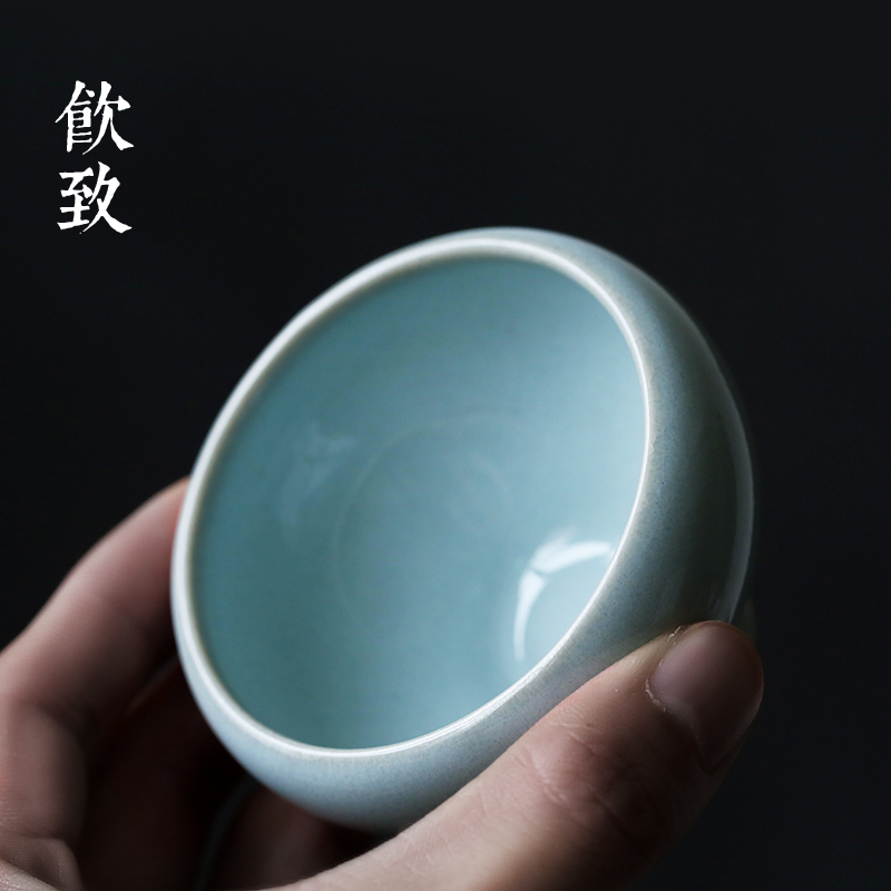 Ultimately responds to up ceramic cups master cup single CPU slicing can raise large sample tea cup single lamp that kung fu tea cups