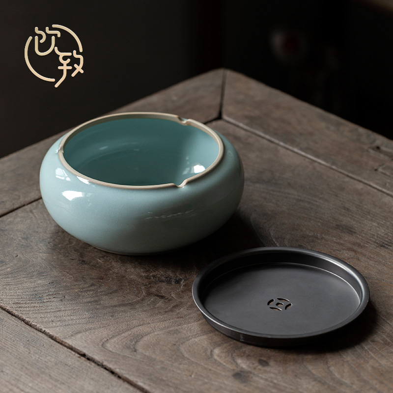 Ultimately responds to high - end porcelain wash to home tea cups zero with large capacity building water water jar with cover large ceramic Chinese style