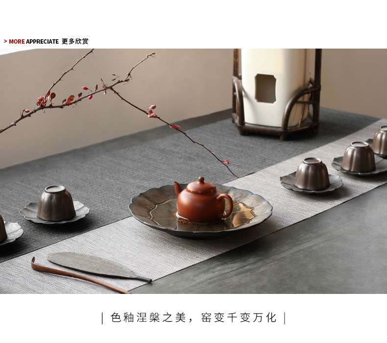 Ultimately responds to pot bearing crude TaoGan mercifully a pot of gold pad dry terms ceramic plate of tea accessories a pot of tea, the tea tray