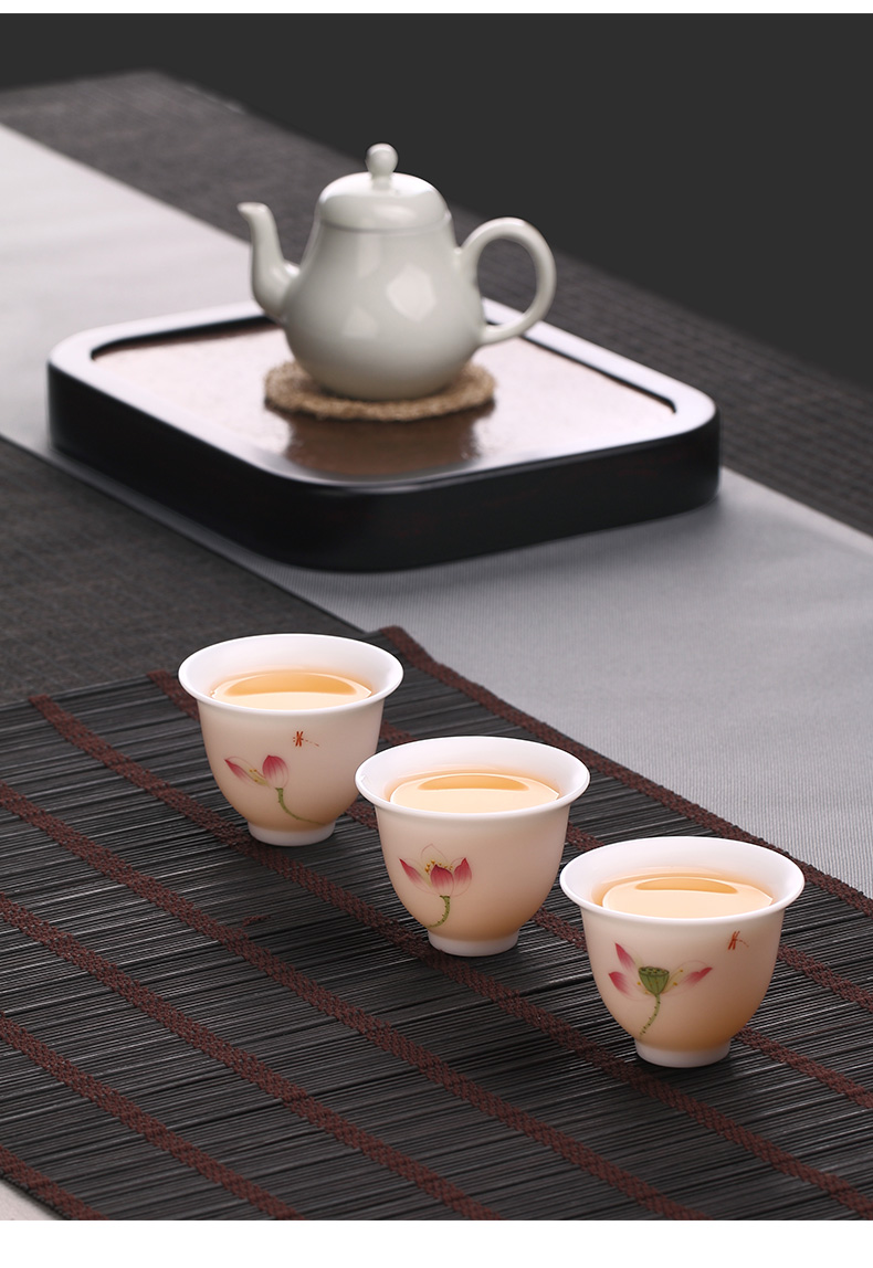 Ultimately responds to dehua white porcelain character kung fu tea cups large master cup sample tea cup tea taking ceramics cup a cup of tea