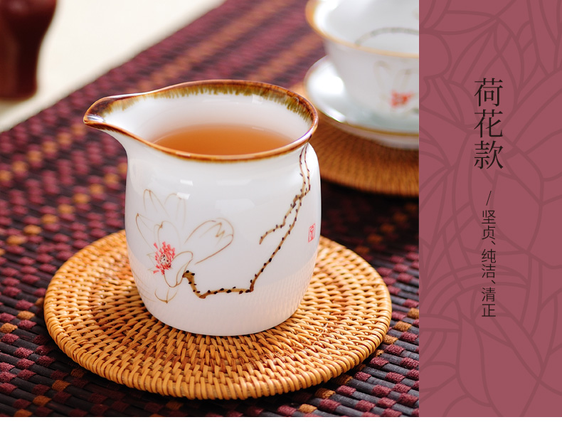 Ultimately responds to jingdezhen hand - made ceramic fair keller kung fu) Japanese portion pours tea tea accessories and a cup of tea