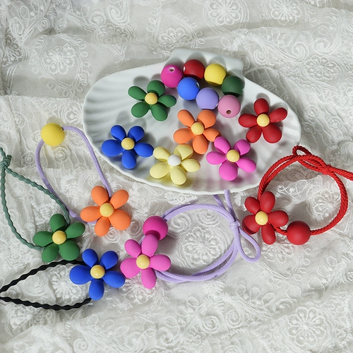 Акриловый ластик на солнечной энергии ручной работы, резинка для волос, аксессуар, большие бусины, «сделай сам»