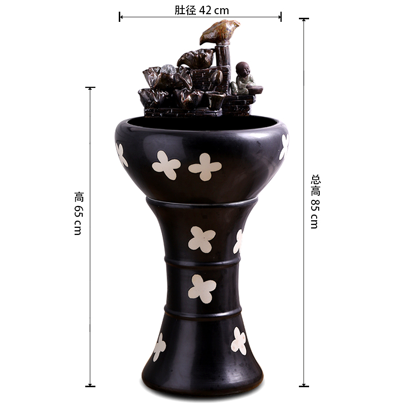 Jingdezhen to restore ancient ways small ceramic - oxygen tank circulation water filter fish bowl sitting room aquarium water furnishing articles