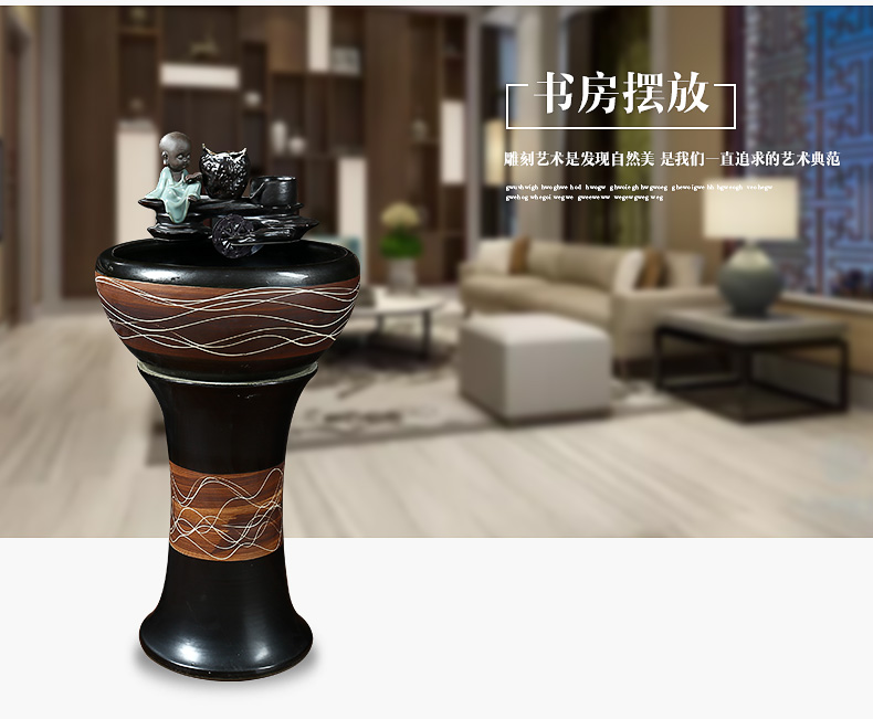 Restoring ancient ways of household ceramic floor pillar loop filter water tank sitting room a goldfish bowl aquarium turtles