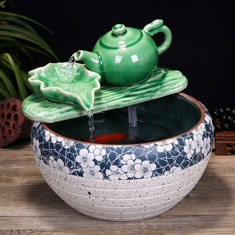 Jingdezhen ceramic aquarium water tank in living in adornment household small fish bowl sitting room place adorn the desktop