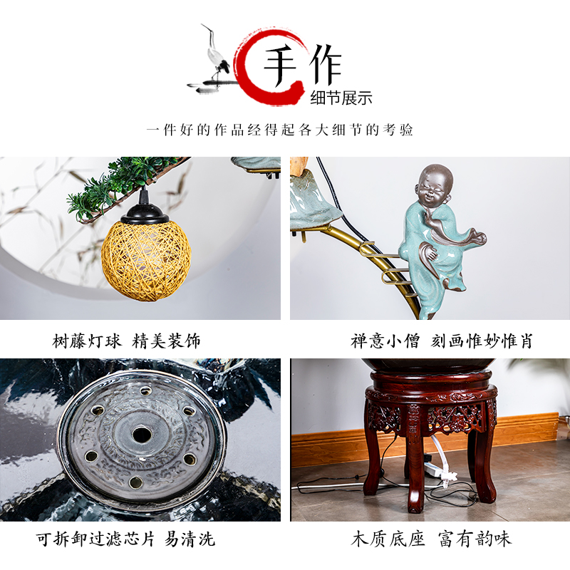 Cabinet ceramic up zen loose ground water fog a goldfish bowl sitting room porch jingdezhen ceramic cylinder fish bowl