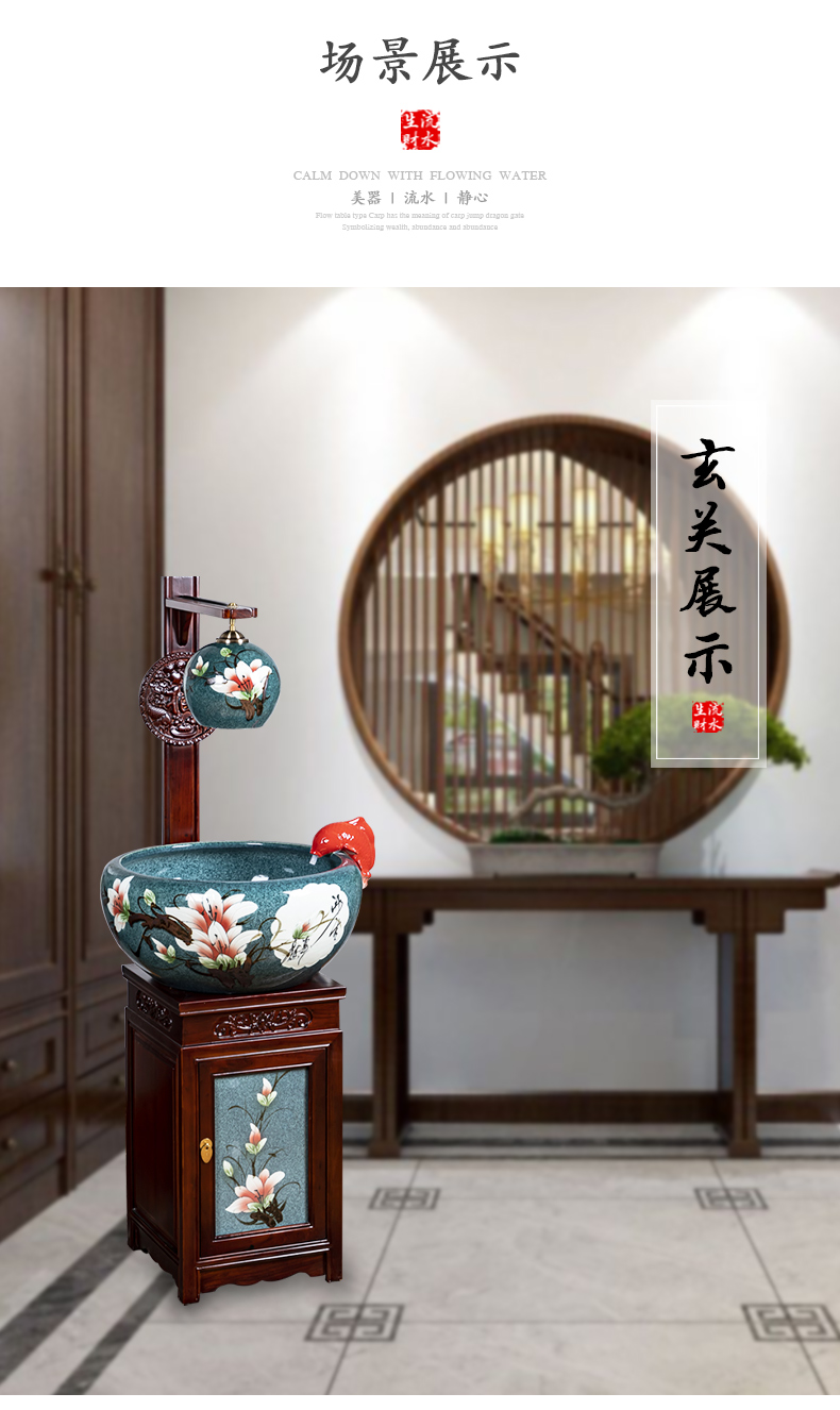 Jingdezhen ceramic cabinet demand goldfish tank be born feel sea cylinder porcelain jar home sitting room porch fish bowl