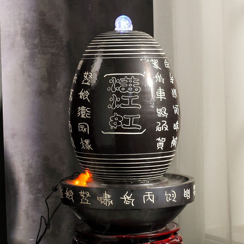 Jingdezhen ceramics fountain humidifier water tank fall pillar sitting room aquarium household act the role ofing is tasted